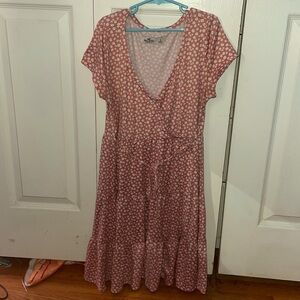 Flower dress, small, knee length, short sleeves